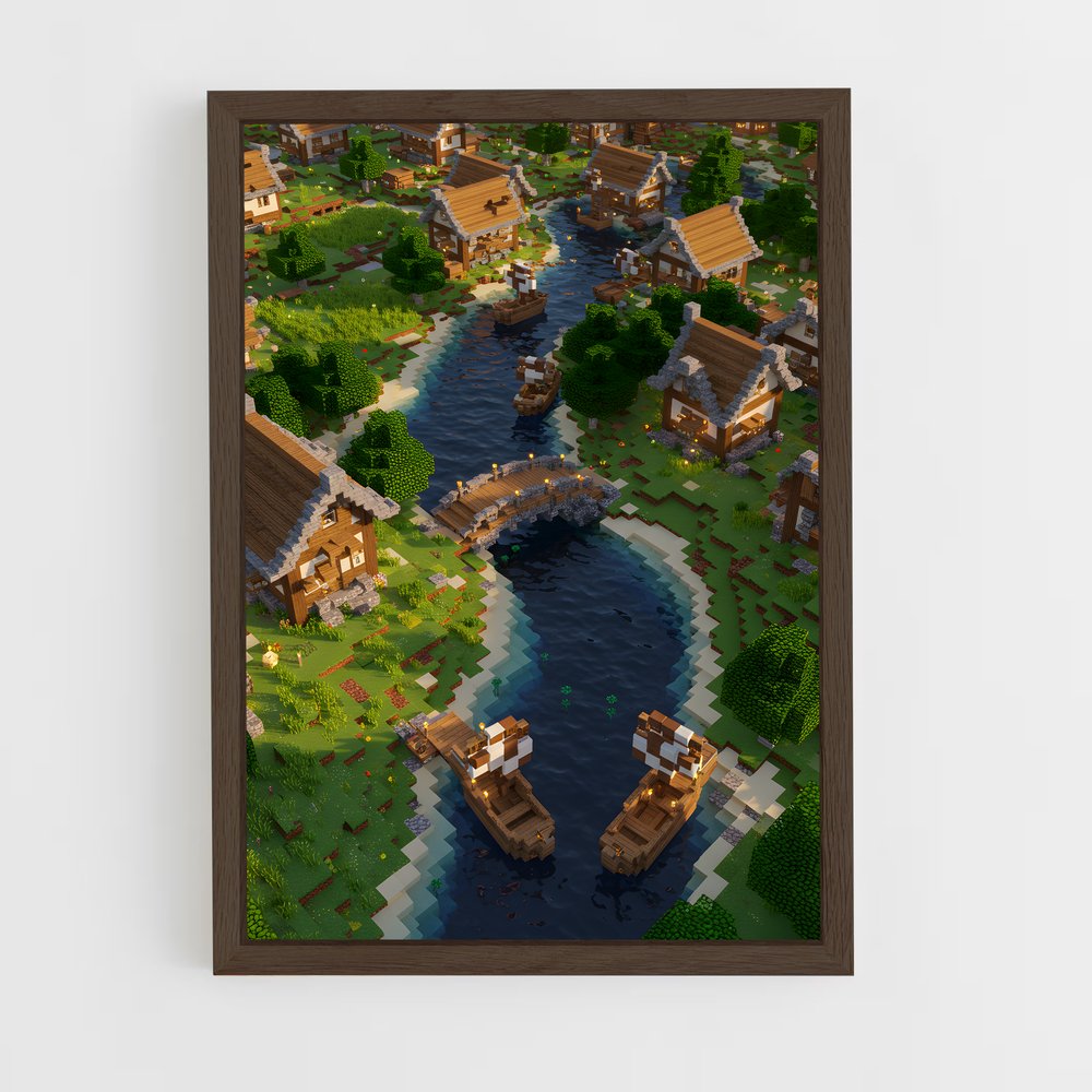 Poster Le Village de l'Aventure – affiche Minecraft (vue 5)